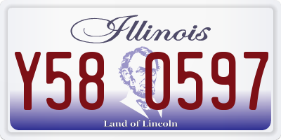 IL license plate Y580597