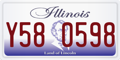 IL license plate Y580598