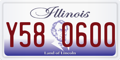 IL license plate Y580600