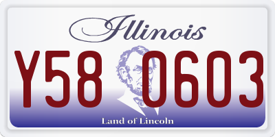 IL license plate Y580603