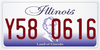 IL license plate Y580616