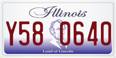 IL license plate Y580640