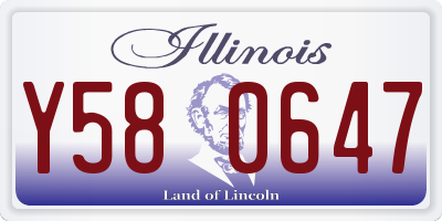 IL license plate Y580647