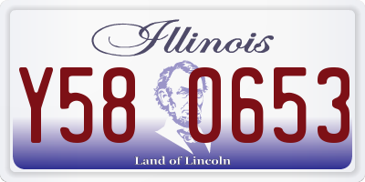 IL license plate Y580653