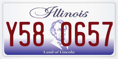 IL license plate Y580657