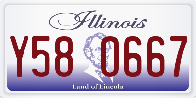IL license plate Y580667