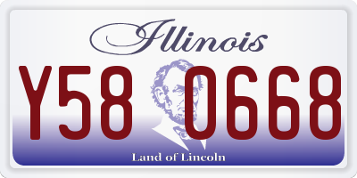 IL license plate Y580668