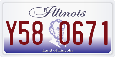 IL license plate Y580671