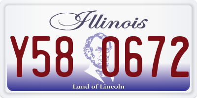 IL license plate Y580672