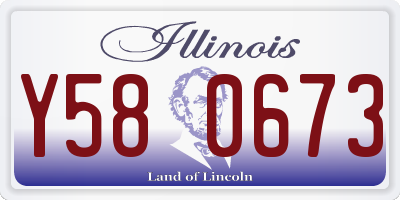 IL license plate Y580673
