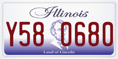 IL license plate Y580680