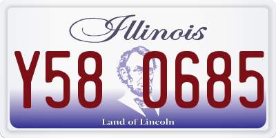 IL license plate Y580685