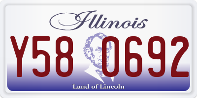 IL license plate Y580692