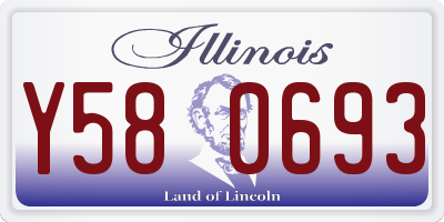 IL license plate Y580693