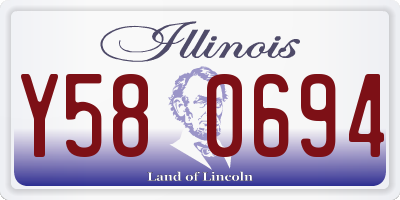IL license plate Y580694