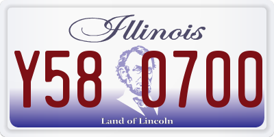 IL license plate Y580700