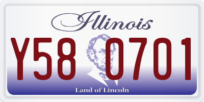 IL license plate Y580701