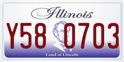 IL license plate Y580703