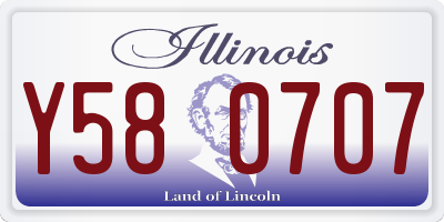 IL license plate Y580707