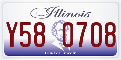 IL license plate Y580708