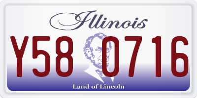 IL license plate Y580716