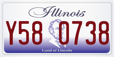 IL license plate Y580738
