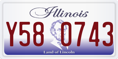 IL license plate Y580743