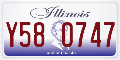 IL license plate Y580747