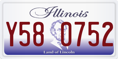 IL license plate Y580752