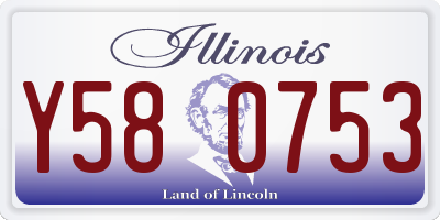 IL license plate Y580753