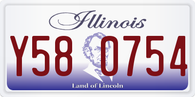 IL license plate Y580754