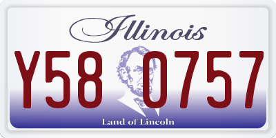 IL license plate Y580757