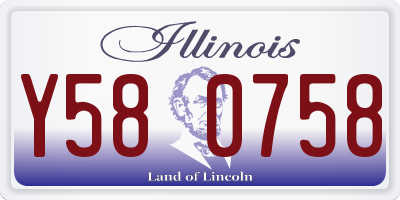 IL license plate Y580758