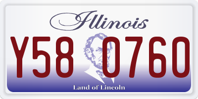 IL license plate Y580760