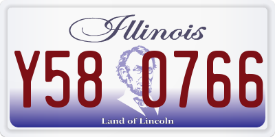 IL license plate Y580766