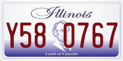 IL license plate Y580767