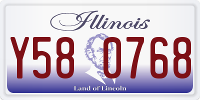 IL license plate Y580768