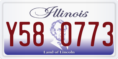 IL license plate Y580773