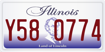 IL license plate Y580774