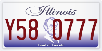 IL license plate Y580777