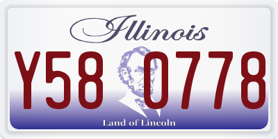 IL license plate Y580778