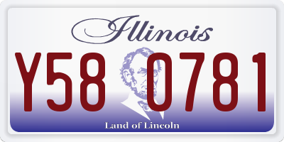 IL license plate Y580781