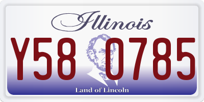 IL license plate Y580785