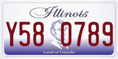 IL license plate Y580789