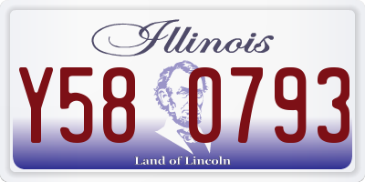 IL license plate Y580793