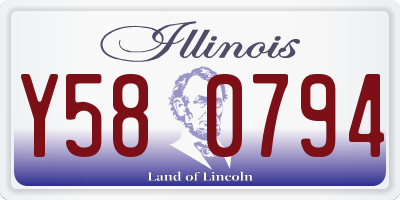 IL license plate Y580794