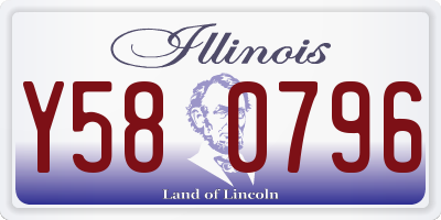 IL license plate Y580796