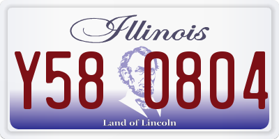 IL license plate Y580804