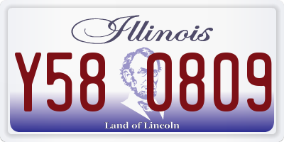 IL license plate Y580809