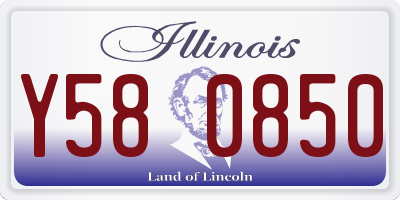 IL license plate Y580850